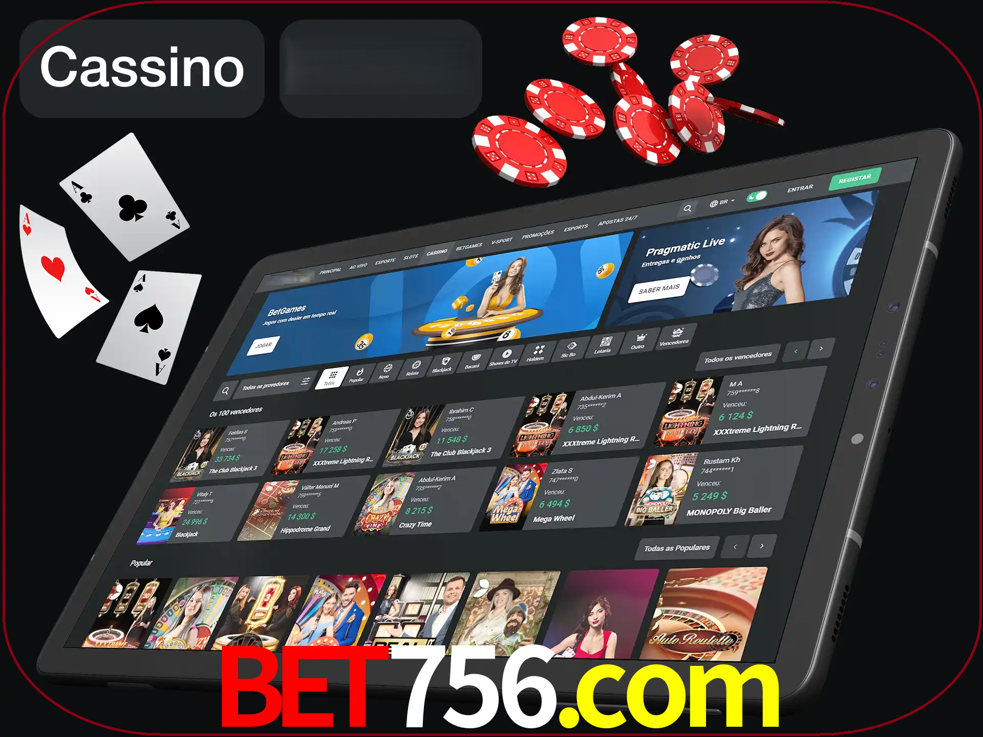 Jogue vários jogos de cassino em nosso cassino.