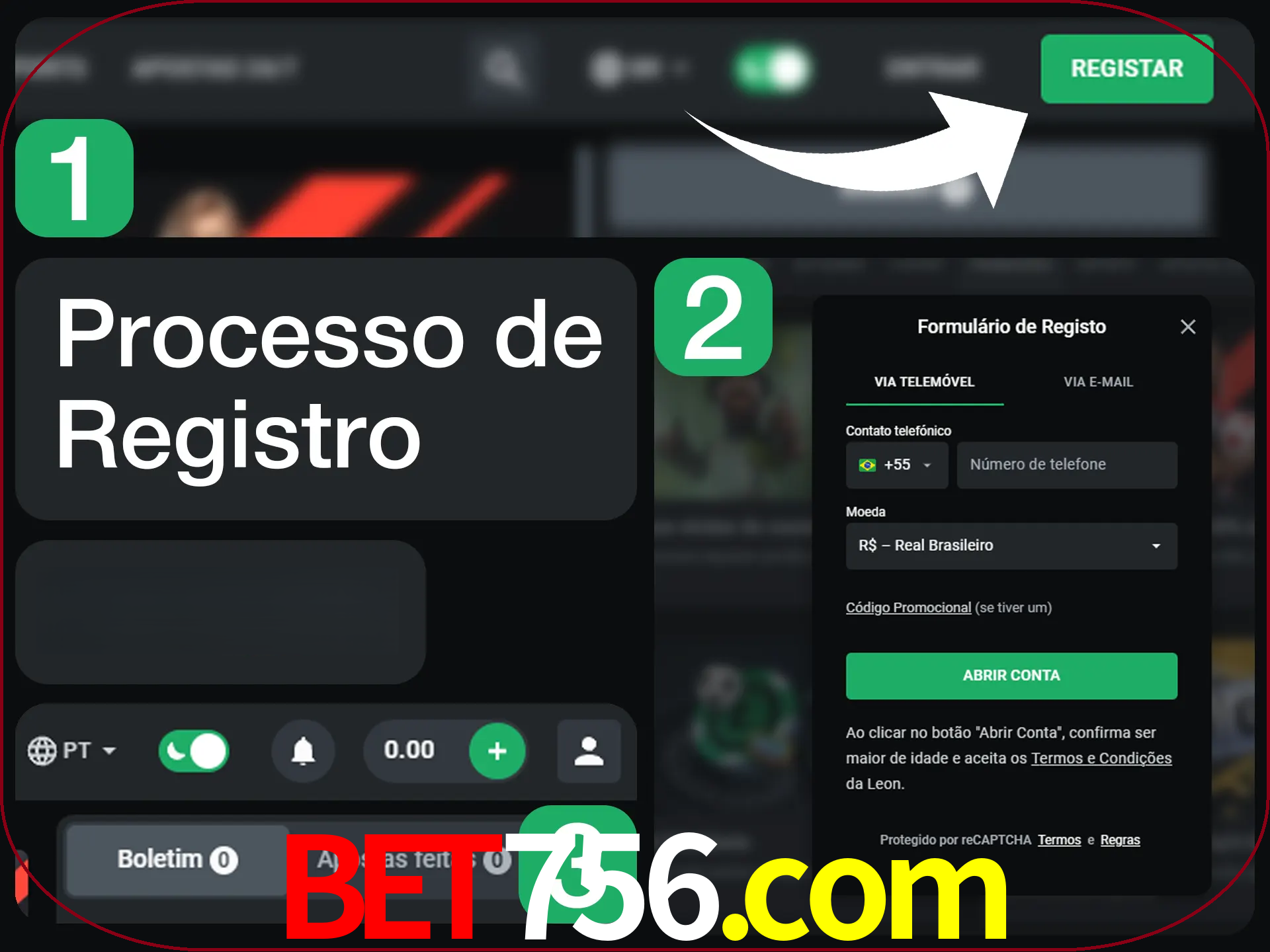 O processo de registro na LeonBet é simples.
